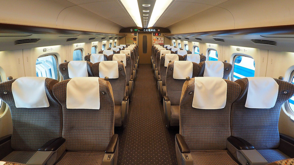 Nozomi train JR 1st class