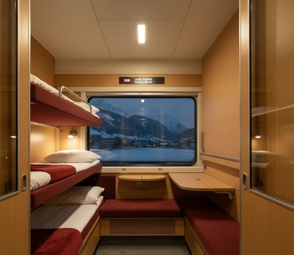 SBB|Empty train brand|3-bed Sleeper